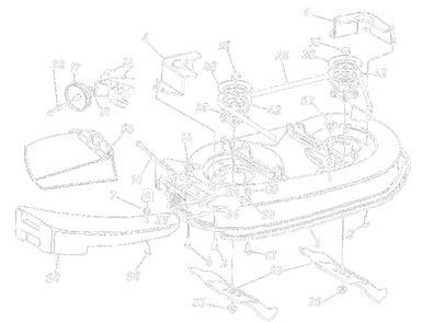 Deck Assembly 42 Inch Diagram and Parts List for 13AS699G088 (TMO-3204205)(1997) Yard Machines Lawn Tractor